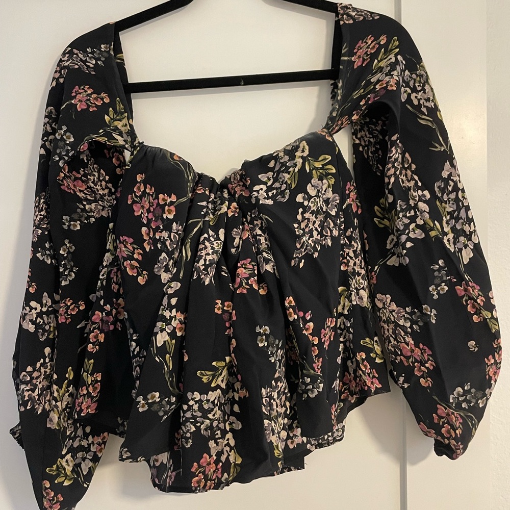 Stone Cold Fox Off the Should Floral Top